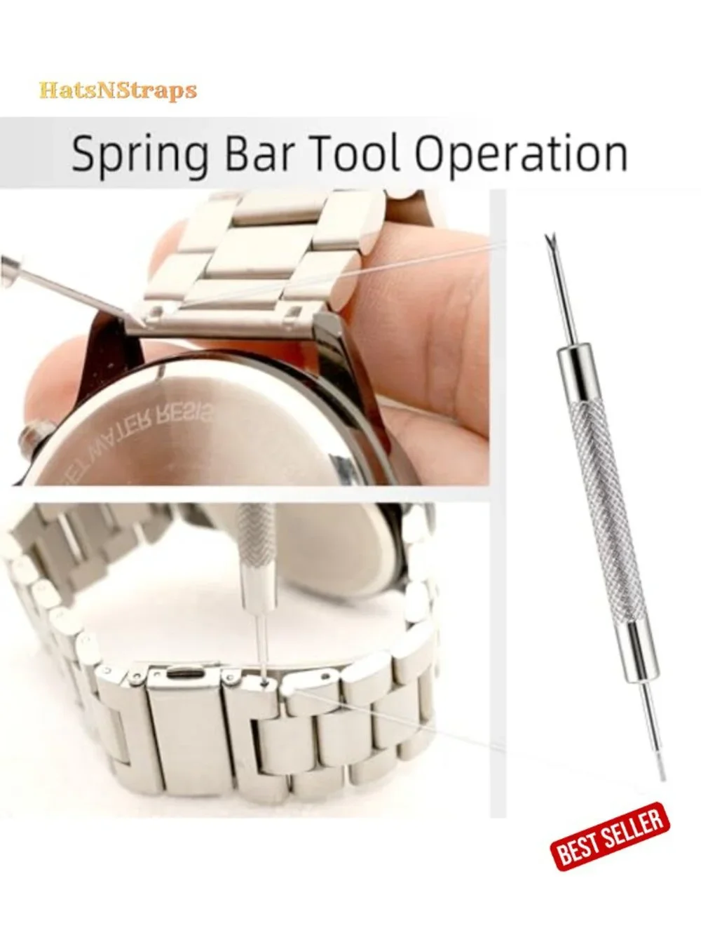 Watch Link Removal Kit - Band Adjust Tool with Extra Pins